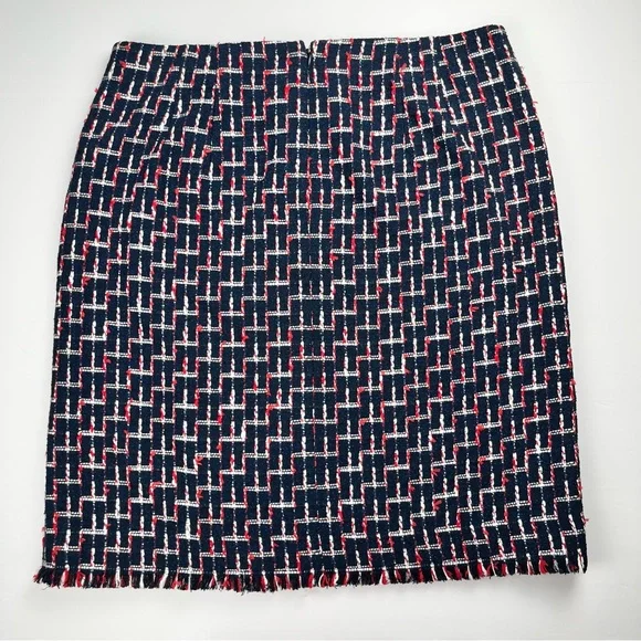 Talbots Navy Red White Tweed Skirt Size 10P - Picture 2 of 11